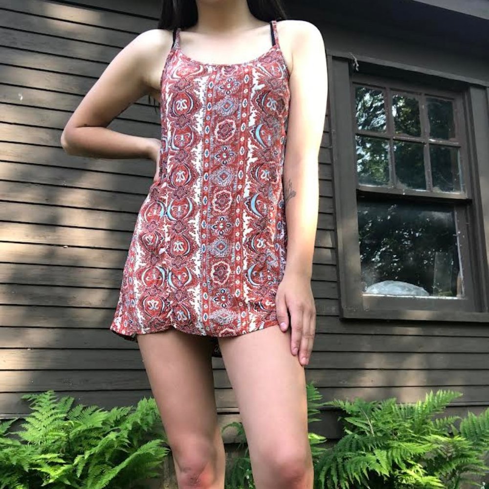 Multi colored tank top dress